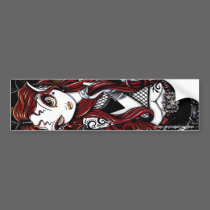 Stevie Red Haired Tattoo Fae bumper stickers