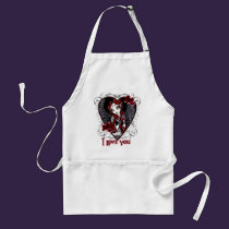 Stevie Valentine's Day I Love You Angel Apron aprons