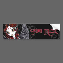 Stevie Valentine's Day "You Rock" Bumper Sticker bumper stickers
