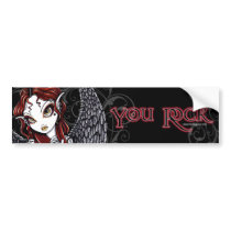 Stevie Valentine's Day "You Rock" Bumper Sticker bumper stickers