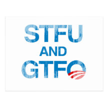 STFU AND GTFO Faded.png Post Card