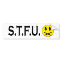STFU Bumper Sticker bumper stickers