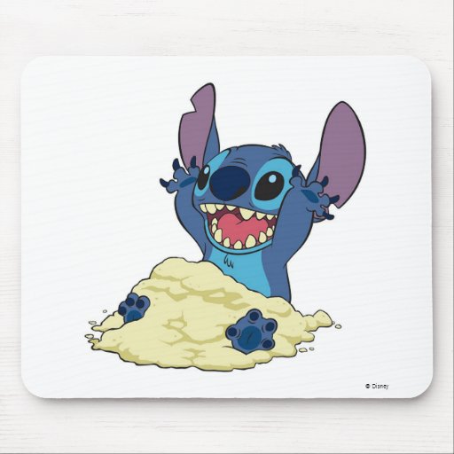 Stich Playing in Sand Disney Mouse Pad Zazzle