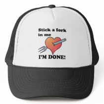stick a fork in heart im done mesh hat