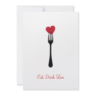 Stick A Fork In My Valentine Invitation invitation