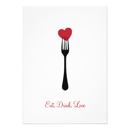 Stick A Fork In My Valentine Invitation