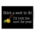 Stick a Sock in it BLACK cards