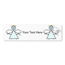 Stick Angel Bumper Stickers