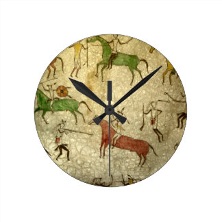 Stick Art Round Wall Clock