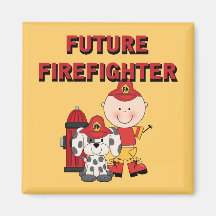 Stick Baby Future Firefighter Tshirts and Gifts Fridge Magnets