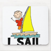 Stick Boy I Sail mousepads by toddlersplace Stick Boy I Sail mousepads