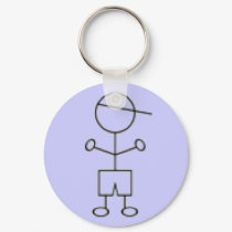 Stick Boy Keychain - Blue by twinacious Stick Boy Keychain - Blue