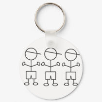 stick boy keychain triplet boys