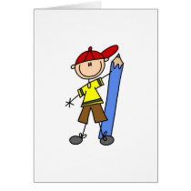 Stick Boy with Pencil cards
