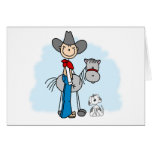 Stick Cowboy N Horse cards