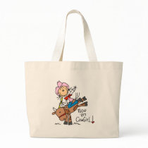 Stick Cowgirl Riding Bull Tshirts and Gifts bags by stick_figures Stick Cowgirl Riding Bull Tshirts and Gifts bags