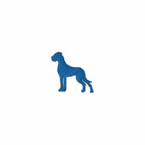 Stick Dogge blau 2,7 x 2,59 cm bestickte hemden