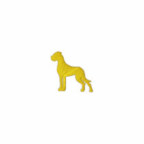 Stick Dogge goldgelb 2,7 x 2,59 cm bestickte hemden