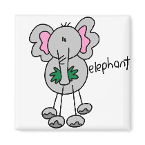 Stick Elephant Magnet