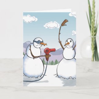 funny snowman - Stick 'Em Up card