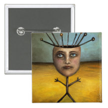 Stick Figure 1 Pinback Buttons