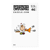 Stick Figure 50's Girl T-shirts and Gifts Stamp
