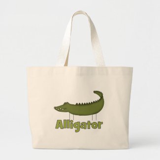 Stick Figure Alligator Tote Bag bag