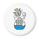 Stick Figure Angel Cat Magnet by stick_figures Stick Figure Angel Cat Magnet