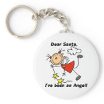 Stick Figure Angel Dear Santa Tshirts and Gifts keychains