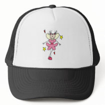 Stick Figure Angel Pink Hat