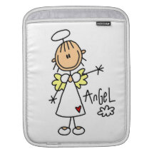 Stick Figure Angel T-shirts and Gifts iPad Sleeve