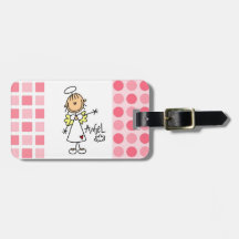 Stick Figure Angel T-shirts and Gifts Tags For Luggage