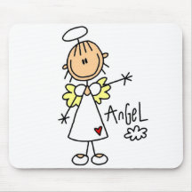 Stick Figure Angel T-shirts and Gifts Mousepads