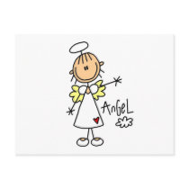 Stick Figure Angel T-shirts and Gifts postcards by stick_figures Stick Figure Angel T-shirts and Gifts postcards