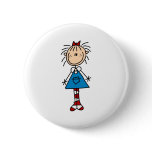 Stick Figure Annie Button