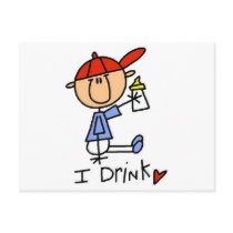 Stick Figure Baby I Drink Tshirts and Gifts postcards by stick_figures Stick Figure Baby I Drink Tshirts and Gifts postcards