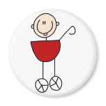 Stick Figure Baby In Carriage Magnet