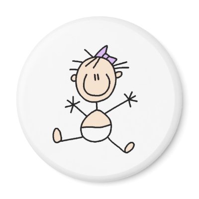 Stick Figure Baby Magnet by stick_figures