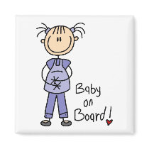 Stick Figure Baby on Board magnets by maternity Stick Figure Baby on Board magnets