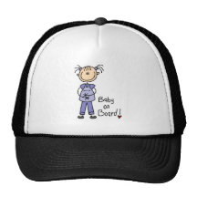 Stick Figure Baby on Board Trucker Hat