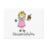 Stick Figure Baby Under Construction postcards