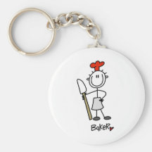 Stick Figure Baker Keychain