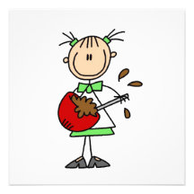 Stick Figure Baker Mixing Batter Personalized Announcement