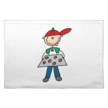 Stick Figure Baking Cookies Place Mat