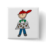 Stick Figure Baking Cookies Tshirts and Gifts buttons