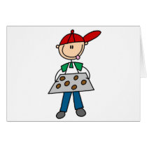 Stick Figure Baking Cookies Tshirts and Gifts Cards