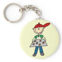 Stick Figure Baking Cookies Tshirts and Gifts Keychains