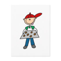 Stick Figure Baking Cookies Tshirts and Gifts Post Cards