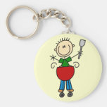 Stick Figure Barbequeing T-shirts and gifts Key Chain