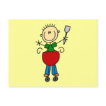 Stick Figure Barbequeing T-shirts and gifts Post Cards